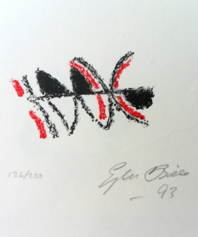 リトグラフ Bille - Ubud a town on Bali III