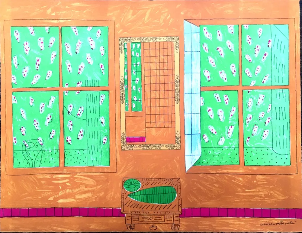 リトグラフ Bioulès - Eté