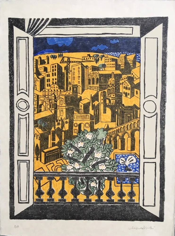 リトグラフ Bioulès - Millénaire de Montpellier