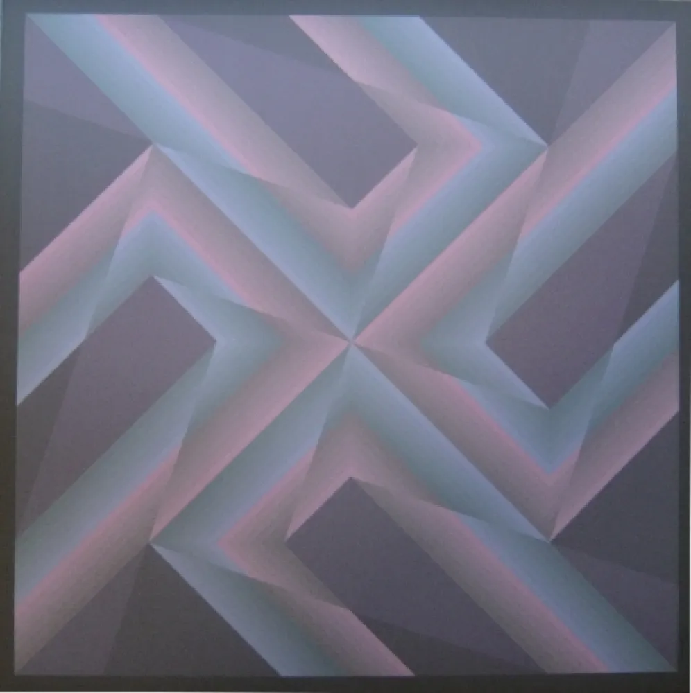 リトグラフ Bird - Tribute to Vasarely 14