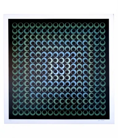 シルクスクリーン Bird - Tribute to Vasarely