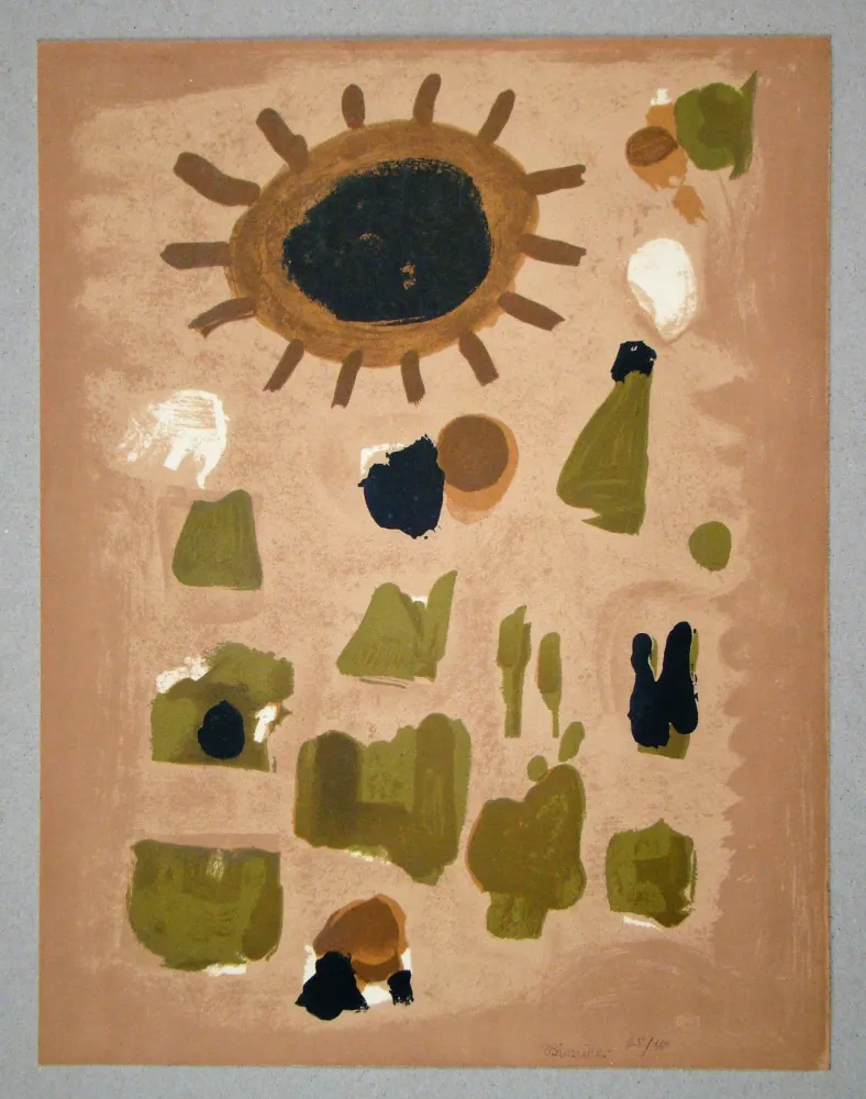 リトグラフ Bissiere - Composition