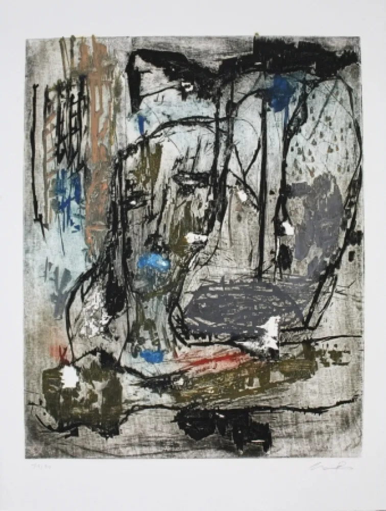 エッチングと　アクチアント Bissière - Reveil à l'aube / Dawn Awakening