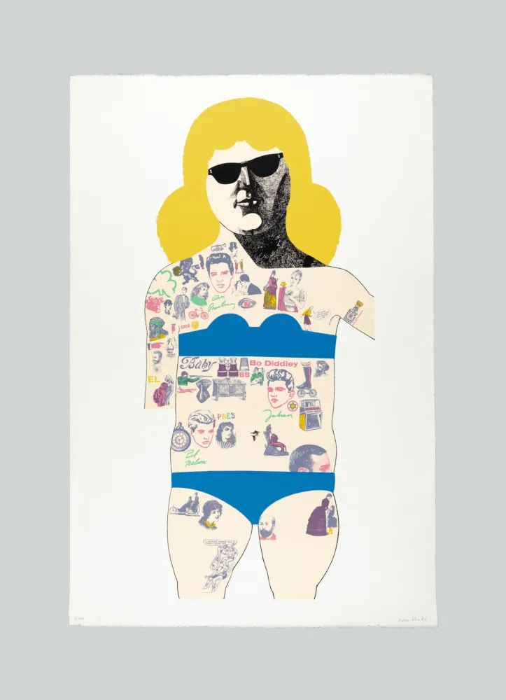 シルクスクリーン Blake - Tatooed lady