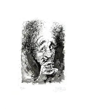 エッチングと　アクチアント Blanchard - Le buveur