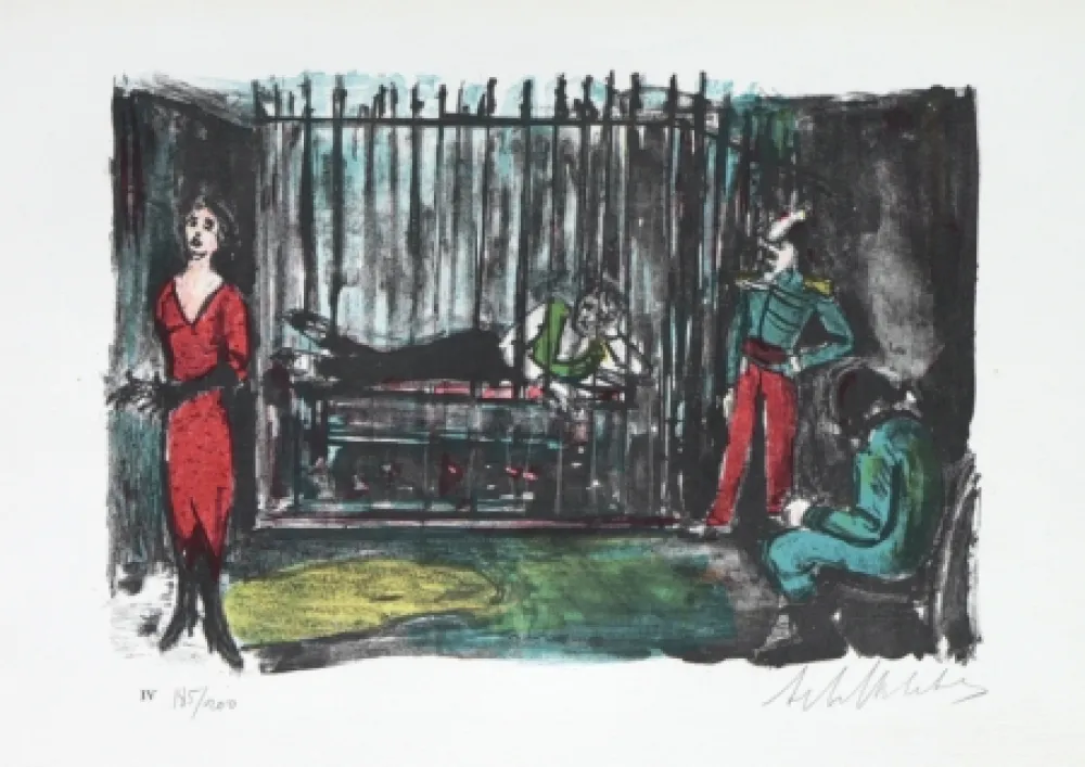 リトグラフ Blatas - 	L'opera Des Gueux the Beggers Opera plate no. IV