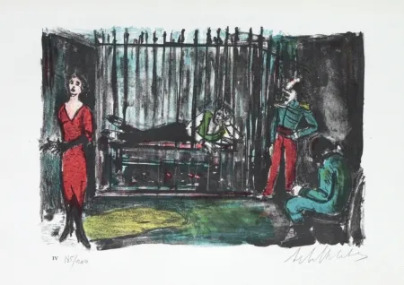 リトグラフ Blatas - 	L'opera Des Gueux the Beggers Opera plate no. IV