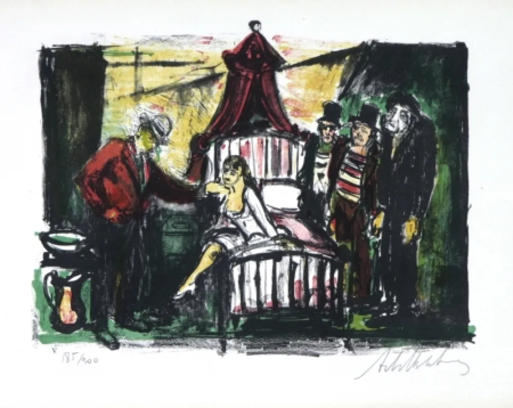 リトグラフ Blatas - 	L'Opera Des Gueux, The Beggers Opera Plate V