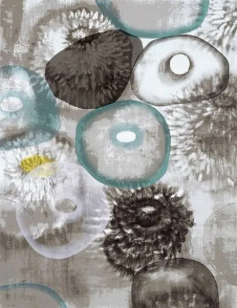 シルクスクリーン Bleckner - Happiness For Instance II