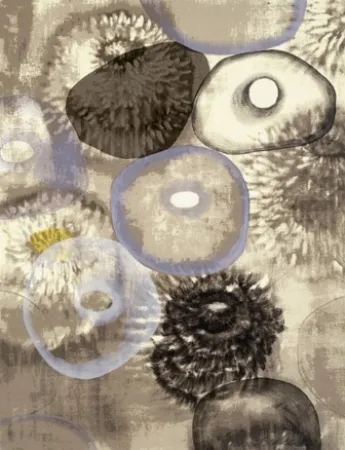 シルクスクリーン Bleckner - Happiness For Instance III