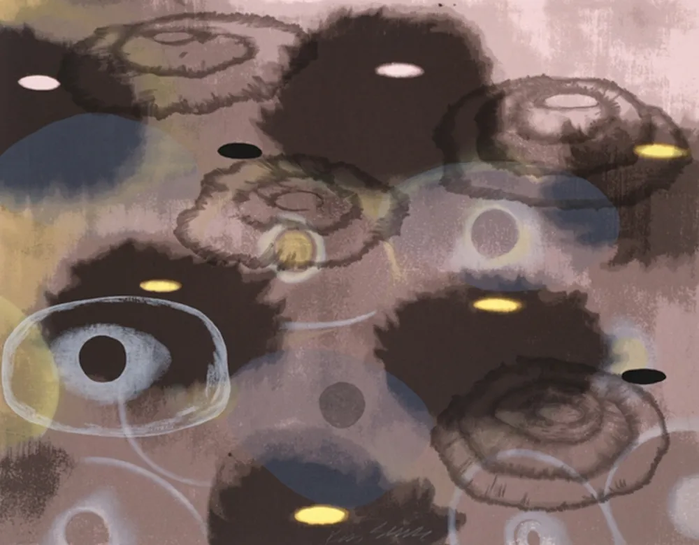 シルクスクリーン Bleckner - Just Because III