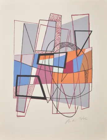 シルクスクリーン Bloc - Composition, 1954 - Hand-signed