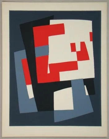 シルクスクリーン Bloc - Gouache