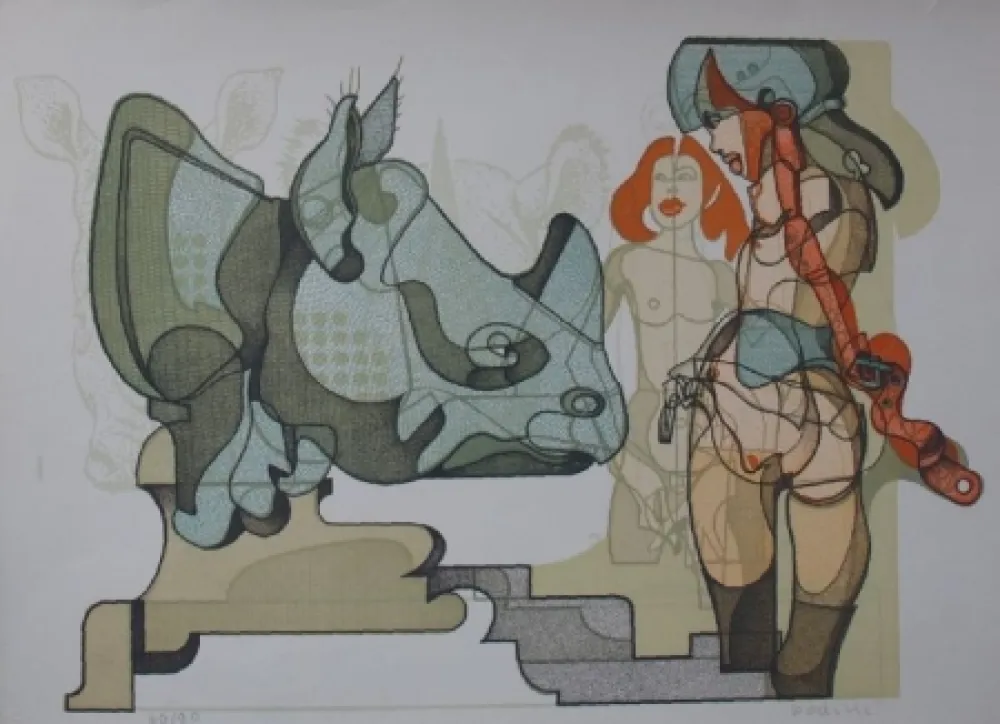 リトグラフ Bodini - Senza titolo