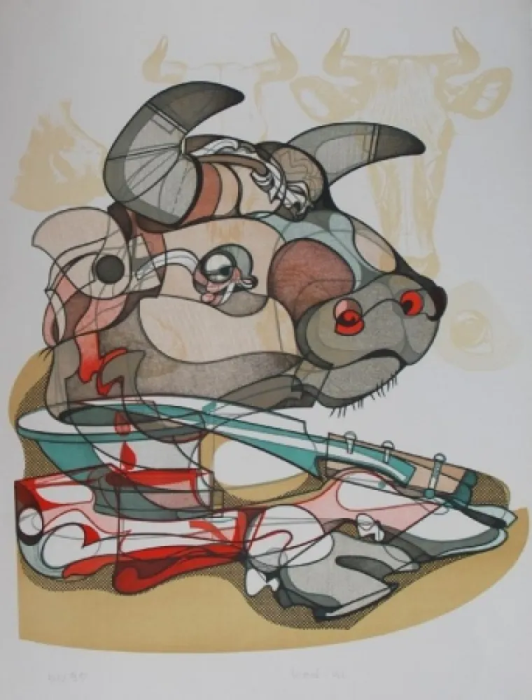 リトグラフ Bodini - Senza titolo