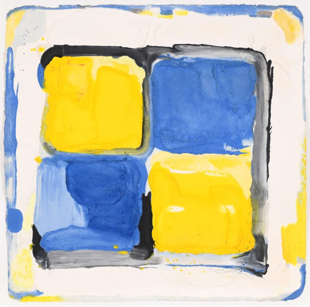 彫版 Bogart - Yellow / blue / square