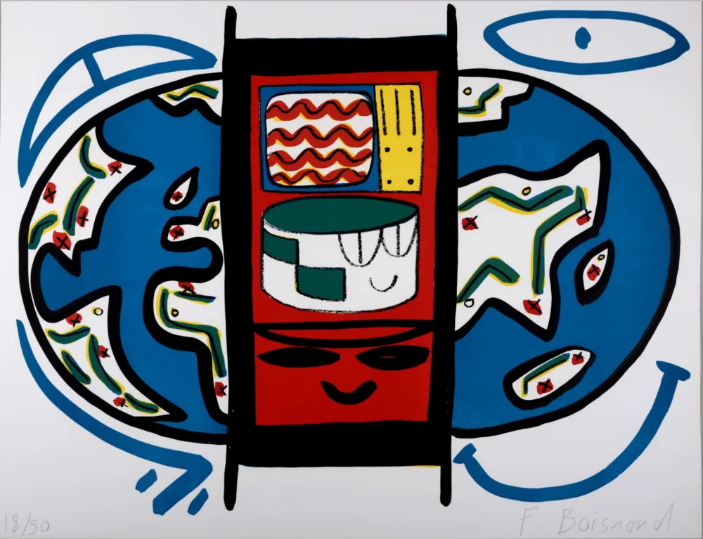 リトグラフ Boisrond - Mappemonde, 1984 - Hand-signed