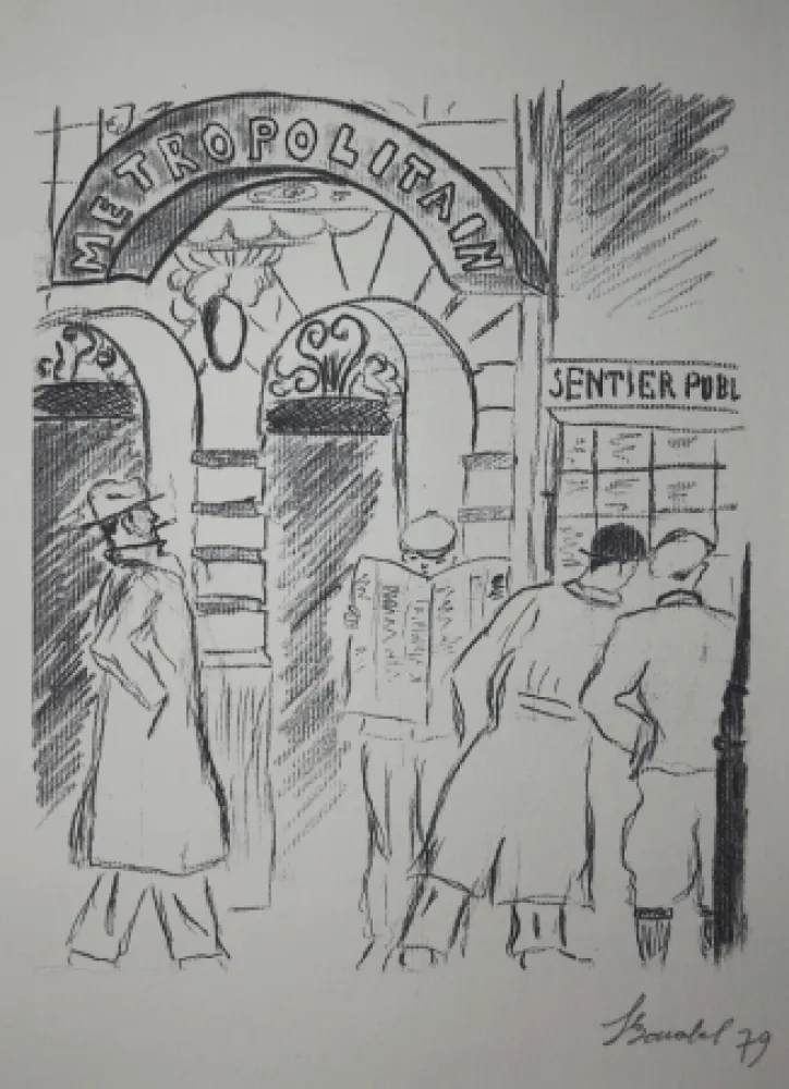 彫版 Bonabel - Louis-Ferdinand Céline - Gravure Originale 