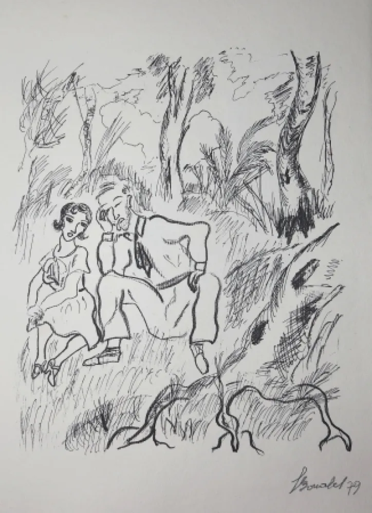 彫版 Bonabel - Louis-Ferdinand Céline - Gravure Originale - Voyage au Bout de la Nuit