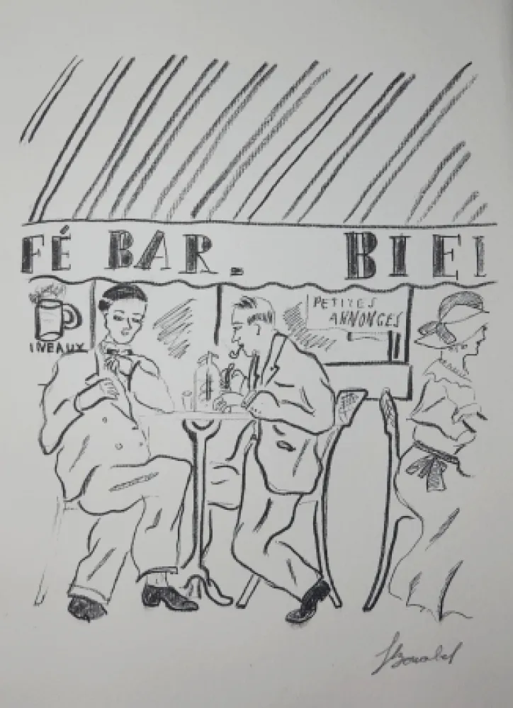 彫版 Bonabel - Louis-Ferdinand Céline - Gravure Originale - Voyage au Bout de la Nuit