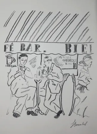 彫版 Bonabel - Louis-Ferdinand Céline - Gravure Originale - Voyage au Bout de la Nuit