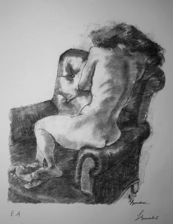 リトグラフ Bonabel - Louis-Ferdinand Céline - Litographie Originale / Original Lithograph - Autoportrait/Self-portrait -1945