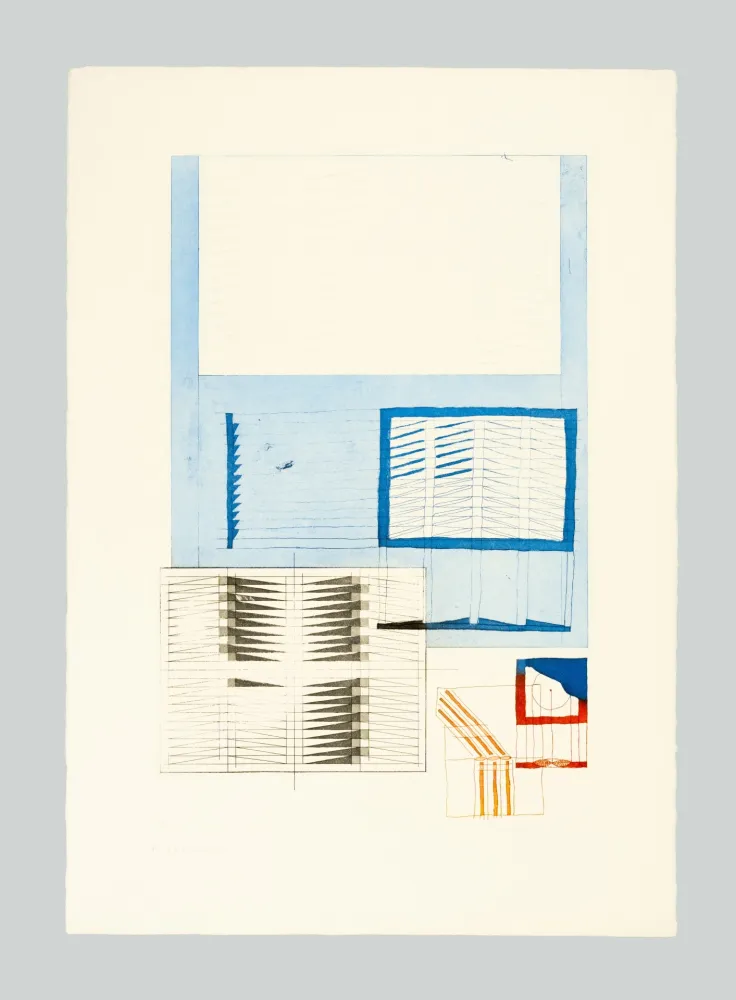 リトグラフ Bonalumi - Superficie