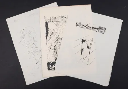 リトグラフ Bonnard - La vie de Sainte Monique #13, 1930 - Set of 3 lithographs