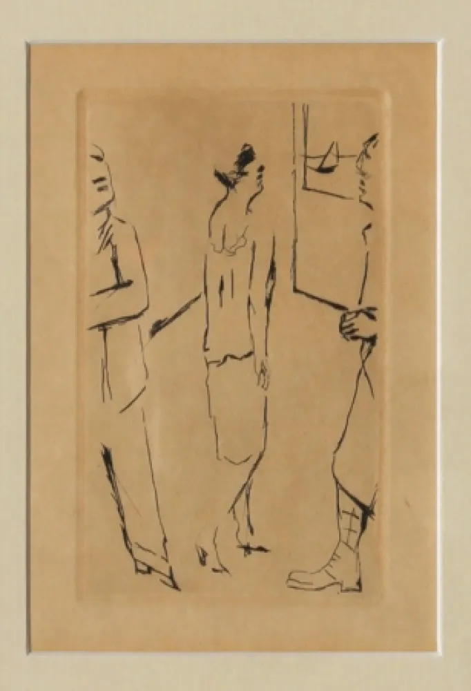 エッチング Bonnard - Lady in the Street