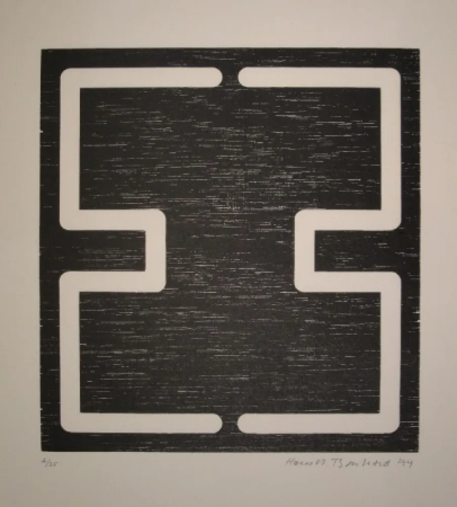 木版 Bosshard - Liegendes H