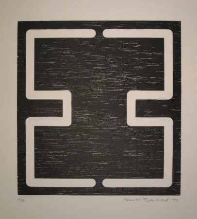 木版 Bosshard - Liegendes H