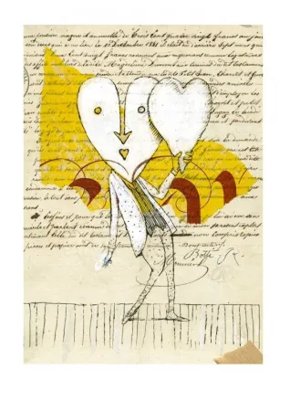 デジタル版画 Botti  - DOUBLE CŒUR