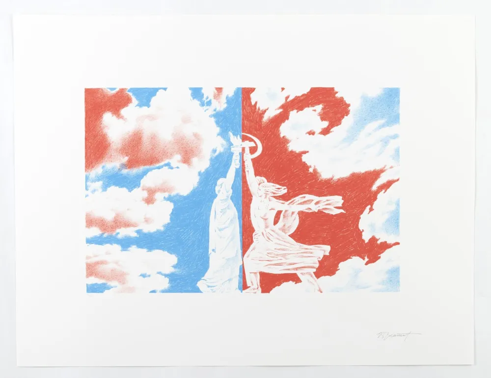 シルクスクリーン Boulatov - Portfolio «Aufbruch aus Moskau»