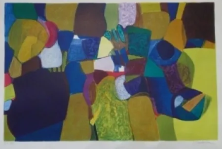 リトグラフ Bourdouxhe - La petite maison dans la prairie