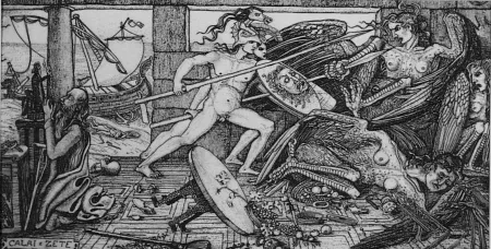 エッチング Bozzetti - Calai e Zete. 4 versione