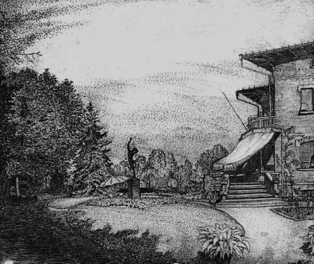 エッチング Bozzetti - Villa Colonna. Il giardino