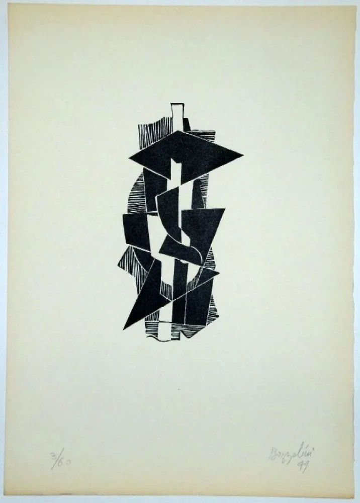 リノリウム彫版 Bozzolini - Quatre piraine