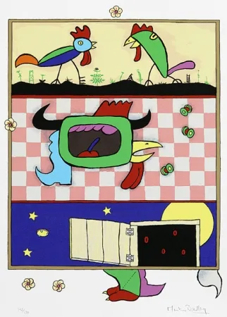 シルクスクリーン Bradley - The Chickens