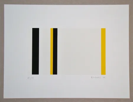 シルクスクリーン Brandt - Gelb und Schwarz