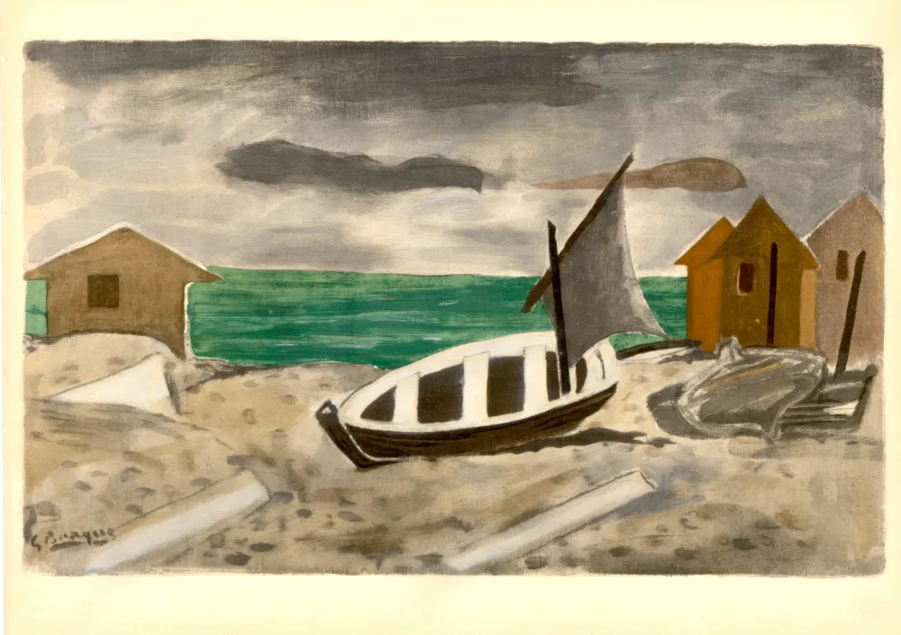 ステンシル Braque - À Varengeville (1956) de l'album : Douze Contemporains par J. Lassaigne (1959)