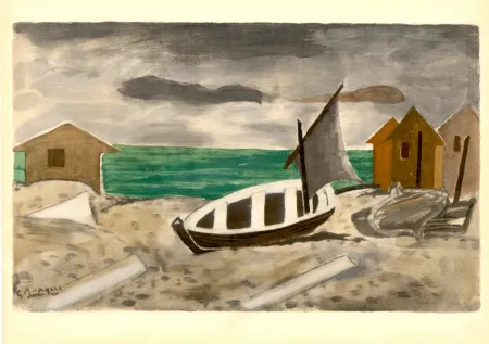 ステンシル Braque - À Varengeville (1956) de l'album : Douze Contemporains par J. Lassaigne (1959)