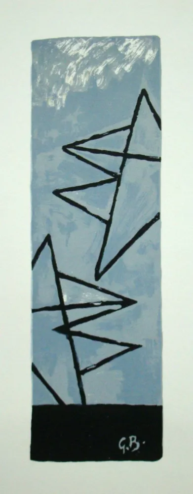 リトグラフ Braque (After) - Ciel gris I.