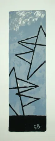 リトグラフ Braque (After) - Ciel gris I.