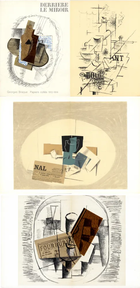 挿絵入り本 Braque - GEORGES BRAQUE. Papiers collés 1912-1914. Derrière le Miroir n° 138. Mai 1963.