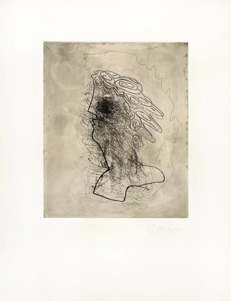 彫版 Braque - Grande tête