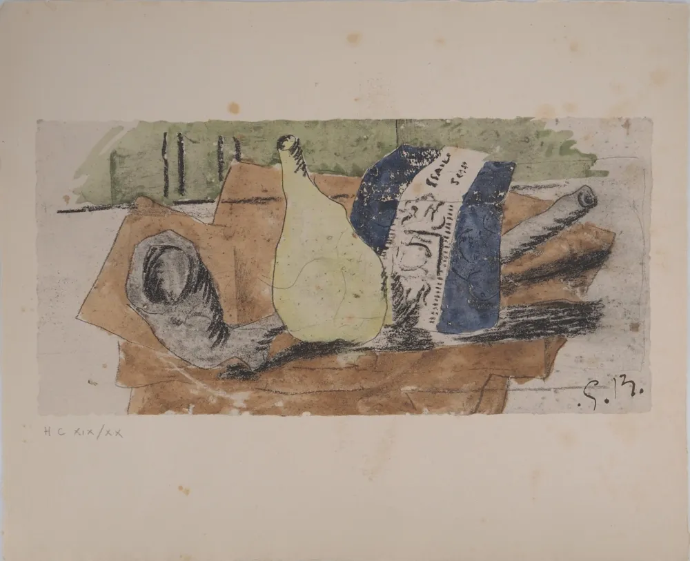 リトグラフ Braque - Le paquet de bleu