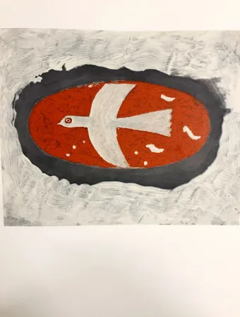 リトグラフ Braque - Oiseau