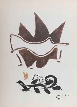 リトグラフ Braque - Oiseau #2, 1956