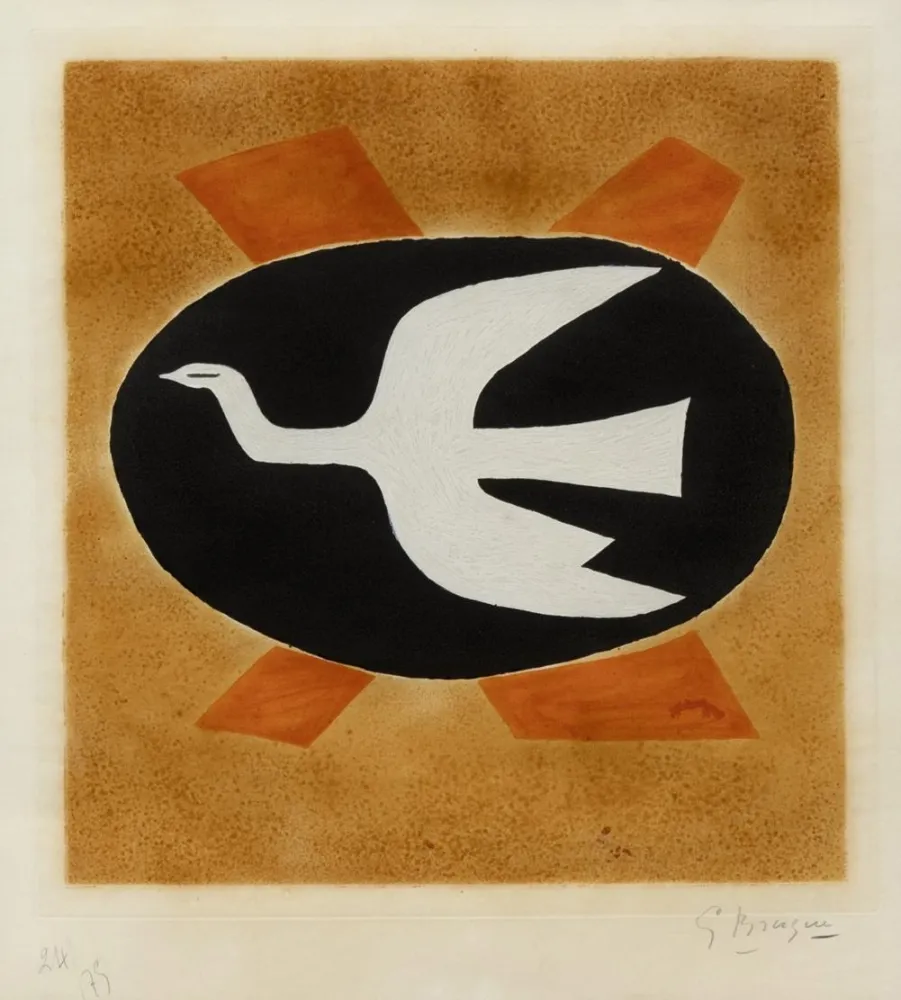 彫版 Braque - Oiseau de Feu