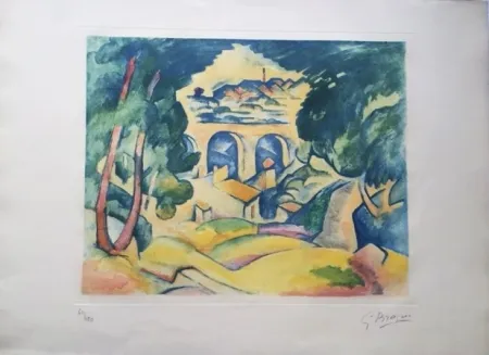 アクチアント Braque - Paysage à l'Estaque (Le Viaduc de l'Estaque)